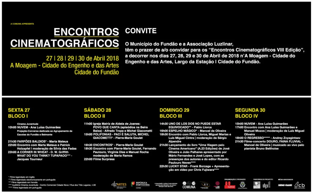 Convite Encontros Cinematográficos VIII Edição